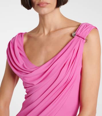 Safety Pin draped gown | Versace
