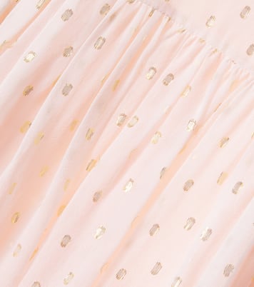 Polka-dot ruffled silk-blend dress | Chloé Kids