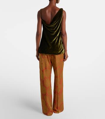 Draped velvet top | Dries Van Noten