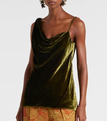 Draped velvet top | Dries Van Noten