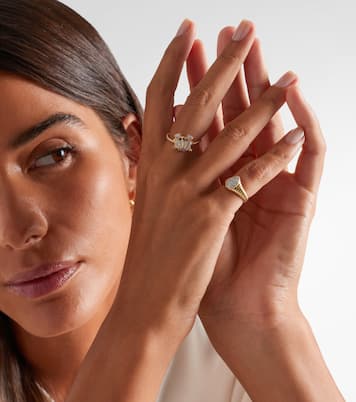Crabe Coquillage Mini 9kt gold ring with diamonds | Yvonne Léon