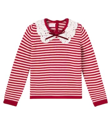 Pull Blanca rayé en laine | La Coqueta
