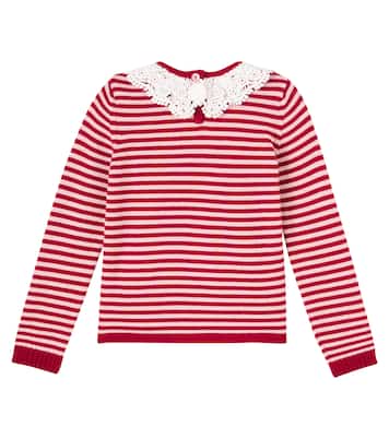 Pull Blanca rayé en laine | La Coqueta
