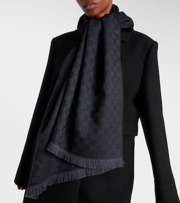 GG wool jacquard scarf  | Gucci
