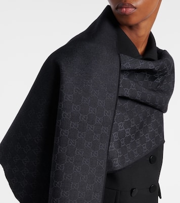 GG wool jacquard scarf  | Gucci