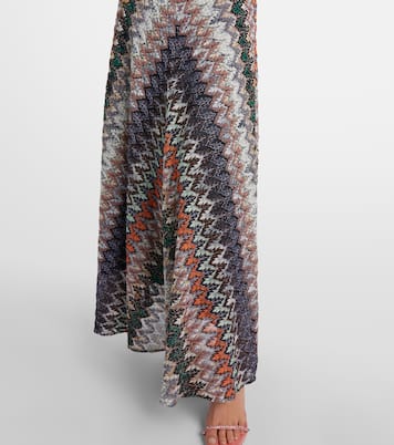 Zigzag lamé maxi dress | Missoni