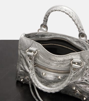 Le City Mini metallic leather shoulder bag | Balenciaga