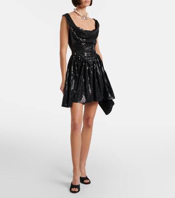 Mini Sunday sequined draped corset dress | Vivienne Westwood