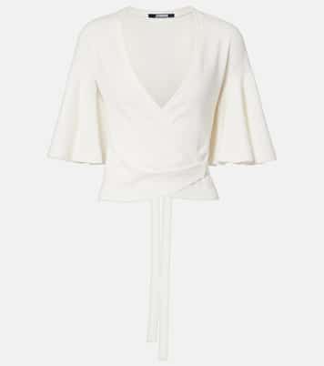 Paysan knitted jersey wrap top | Jacquemus