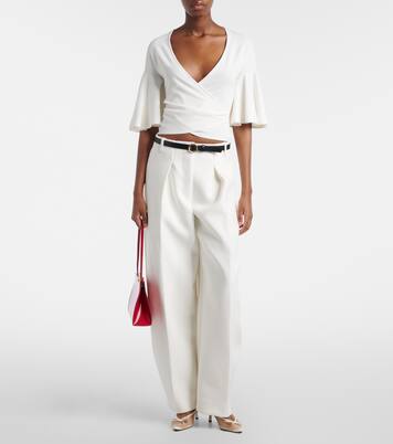 Paysan knitted jersey wrap top | Jacquemus