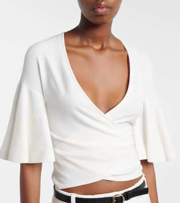 Paysan knitted jersey wrap top | Jacquemus