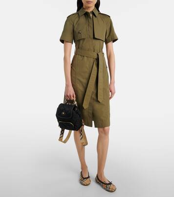 Mini leather-trimmed backpack | Burberry