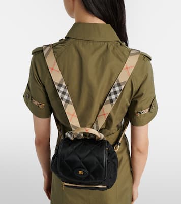 Mini leather-trimmed backpack | Burberry