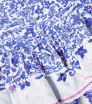 Alizee floral ruffled cotton skirt | Poupette St Barth Kids
