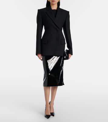 Samantha coated pencil skirt | The Frankie Shop