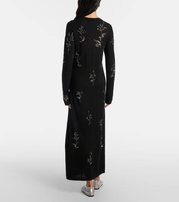 Beaded wool and silk maxi dress | Altuzarra