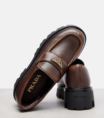 Mocassini in pelle con platform | Prada