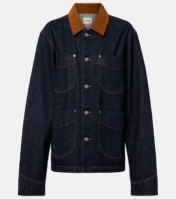Wyatt corduroy-trimmed denim jacket | Khaite