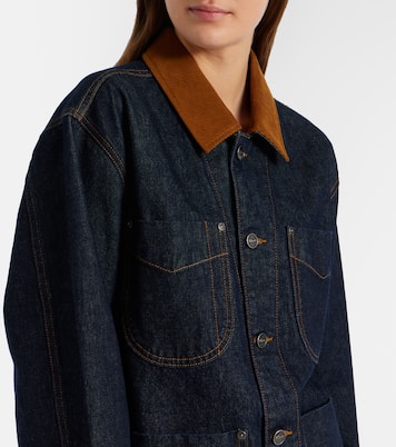 Wyatt corduroy-trimmed denim jacket | Khaite