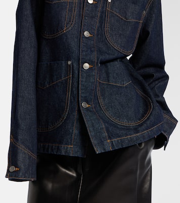 Wyatt corduroy-trimmed denim jacket | Khaite