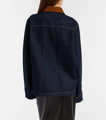 Wyatt corduroy-trimmed denim jacket | Khaite