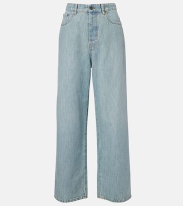 Wide-Leg Jeans aus Chambray | Miu Miu