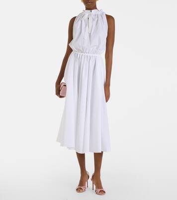 Gathered cotton midi dress | Patou