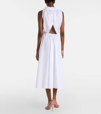Gathered cotton midi dress | Patou