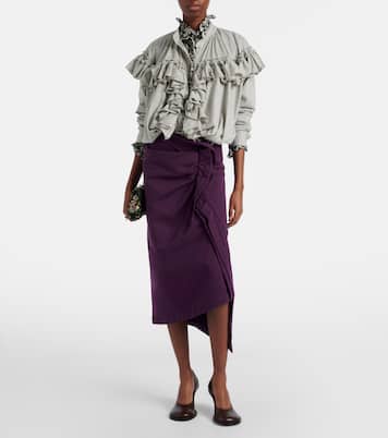 Ruffled cotton jersey blouse | Dries Van Noten