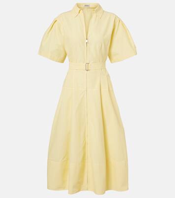 فستان بستايل قميص من القطن المخلوط بحزام | Simkhai