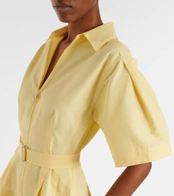 فستان بستايل قميص من القطن المخلوط بحزام | Simkhai