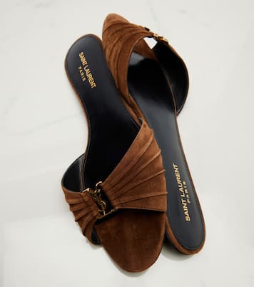 Cassandre suede slides | Saint Laurent