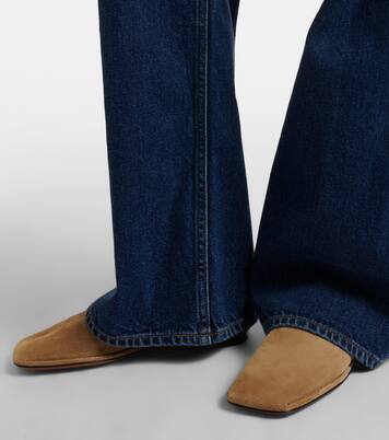 Slippers Piper aus Veloursleder | The Row