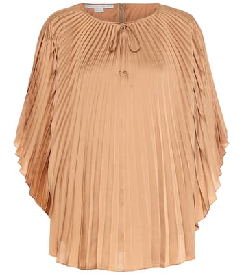 Moama pleated satin top | Stella McCartney