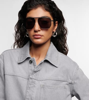 Square aviator sunglasses | Bottega Veneta