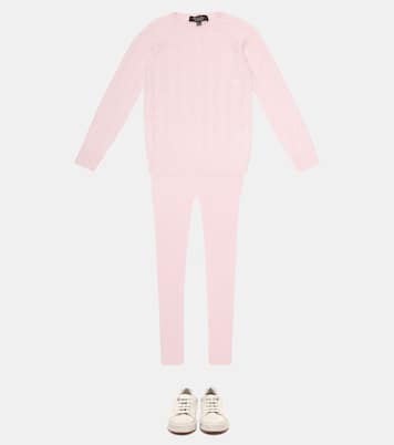 Leggings Comfy de cachemir acanalados | Loro Piana Kids