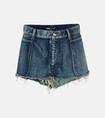 Low cut denim shorts hotsell