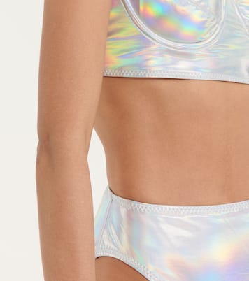 Slip bikini in lamé a vita alta | Norma Kamali