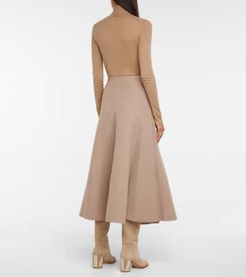 Falda midi Maureen plisada de tiro alto | Gabriela Hearst