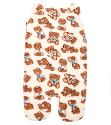 Baby printed cotton faux fur sleeping bag | Moschino Kids