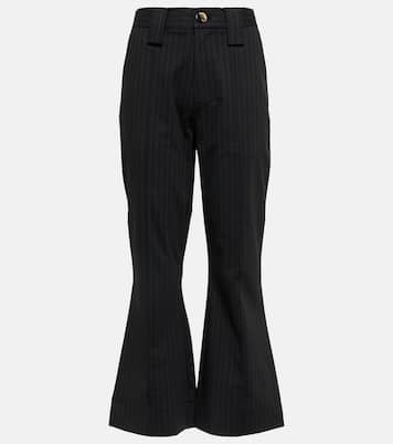 Pantalon évasé rayé | Ganni