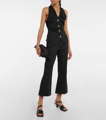 Pantalon évasé rayé | Ganni