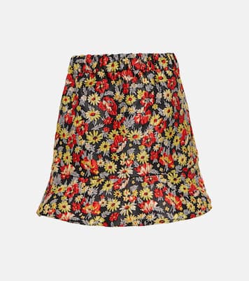 Minigonna con stampa e peplum | Ganni