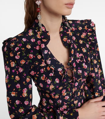 Robe imprimée en soie | Alessandra Rich