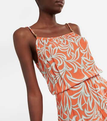Printed ruffled minidress | Heidi Klein