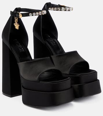 Sandali Medusa Aevitas in raso con plateau | Versace