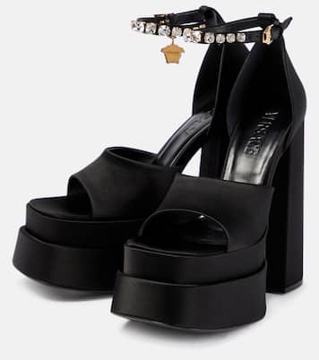 Sandali Medusa Aevitas in raso con plateau | Versace
