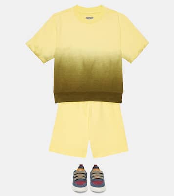 Cotton fleece T-shirt and shorts set | Il Gufo