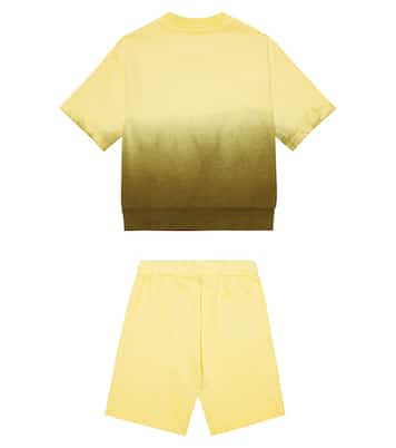 Cotton fleece T-shirt and shorts set | Il Gufo