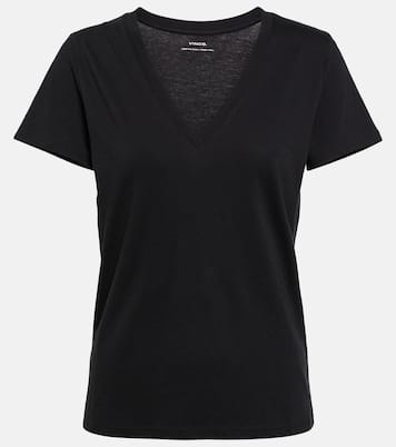 T-shirt in cotone con scollo a V | Vince